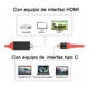 thumbnail image 2 of Cable Adaptador Usb Tipo C A Hdmi 4k Rojo 2m, 2 of 8
