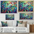 thumbnail image 4 of Designart "Colorful Vibrant Vines I" Abstract Botanicals Floater Framed Canvas Art Print, 4 of 7