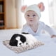 thumbnail image 3 of Adorno para cachorro BRI Simulación de Perro durmiendo peluche negro + blanco, 3 of 10