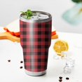 thumbnail image 3 of 30oz Red and White Checkered Pattern Tumblers Stainless Steel Tumbler with Lid and Straw,Vacuum Insulated Double Wall Travel Tumbler Cups Mug with Cleaning Brush for Coffee,Tea, 3 of 7