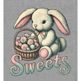 thumbnail image 2 of Sweets Bunny WIth Candy Basket   Boy's Heather Gray Long Sleeve Hoodie-XXL, 2 of 3