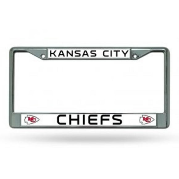 Kansas City Chiefs Cadre de Plaque d'Immatriculation Chromé
