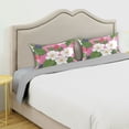 thumbnail image 3 of Yayeee Pillowcase Standard Size Set of 2 Satin Wrinkle Resistant Pillow Case, White Flowers, 3 of 7