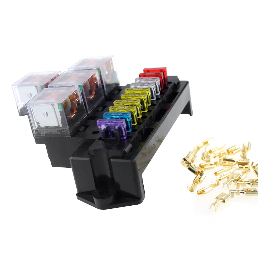 Blade Fuse Box 10 Way Universal Fuse Holder