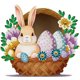 thumbnail image 1 of 5D DIY Taladro Parcial Con Forma Especial Cesta Pascua 30x30cm, 1 of 9