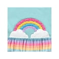 thumbnail image 6 of Girls Dress Rainbow Ruffle Striped Short Sleeve Cotton Casual Party 5 Years, 6 of 7