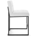 thumbnail image 2 of Modway Privy Black Stainless Steel Upholstered Fabric Counter Stool in Black White, 2 of 7