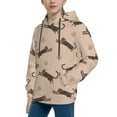 thumbnail image 2 of Uemuo Leopard Print Pattern Hooded Sweatshirt for Youth Pullover with Kangaroo Pocket Trendy youth sweatshirt Casual Hoodie for Boys and Girls-X-Large, 2 of 6