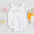 thumbnail image 3 of Bagilaanoe Newborn Baby Girl Rompers Ruffle Sleeveless Bodysuits 1M 3M 6M 9M 12M Infant Summer One Piece Jumpsuit, 3 of 7