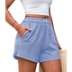 thumbnail image 4 of SHORTS PRETTYGARDEN Mujer Rayados Cintura Elástica Azul S, 4 of 8