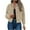 Beige, variant on Dasayo Barn Coats for Women Fleece Bomber Green Motorcycle Crop Zip up Jacket Jackets for Women Trendy L
