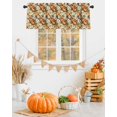 thumbnail image 2 of Fall Valances for Windows, Theme Fallen Leaves Pumpkin Linen Texture Rod Pocket Short Window Valance Curtains Holiday Window Treatment for Kitchen Living Room Bathroom, 60"x18", 2 of 6