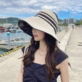 thumbnail image 2 of CoCopeaunts Summer UV Protection Cap, Sun Hat Beach Stripes Design Casual Hat Wide Brim Breathable Large Hiking Fishing Travel Comforty, 2 of 8
