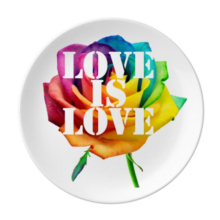 

Flower Wrap Identifies Rainbow Equality Plate Decorative Porcelain Salver Tableware Dinner Dish