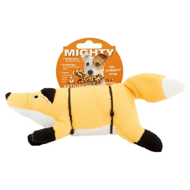 Mighty DuraScale Soft Fox Dog Squeaker Toy, Multicolor