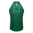 thumbnail image 4 of Womens Satin Halter Tops, Sleeveless Shirts for Women Summer Fashion Loose Fit Shiny Crewneck Tank Tops for Party, 4 of 6