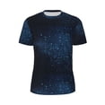 thumbnail image 5 of Wukai Blue Glitter Retro Print Men's Short-Sleeved Mesh T-Shirt,Quick-Dry Short Sleeve Workout T-Shirt-Medium, 5 of 8