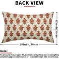 thumbnail image 4 of Burnt Orange Floral Lumbar Pillow Covers 12x20 Set of 2 Fall Decor Flower Leaves Print Rectangle Decorative Throw Pillow Cases Outdoor Autumn Farmhouse Decoration for Sofa Couch Bed, 4 of 6