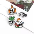 thumbnail image 3 of GKNET Gothic Halloween Pin Brooch Moon Skull Black Cat Punk Pins Animal Gifts Jewelry-130, 3 of 9