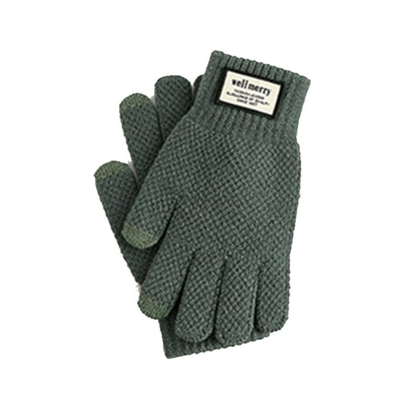 Dvkptbk Winter Gloves Thermal Gloves for Men and Women, Touchscreen Knitted Gloves, Thermal Fleece Lined Winter Gloves, Elastic Cuff Windproof Running Cycling Gloves