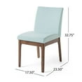 thumbnail image 2 of Mid-Century Modern Style Mint Walnut Finish Dining Room Chairs Set of 2 , Wood Frame Armless Design | All Season Pretty Cocoa Shade, Durable and Sturdy, 2 of 6