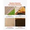 thumbnail image 5 of KFFKFF Camping Hot Tent for 2 People, Cabin Tent with Stove Jack and Poles, Waterproof Shelter with Fire-Resistant Ground Mat, Portable 4-Season Tent for Outdoor Activities like Hiking, Fishing, 5 of 9