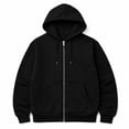thumbnail image 2 of Forever 21 Fleece Zip-Up Hoodie, Color- Black, Size- L, 2 of 7