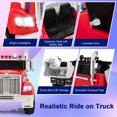 thumbnail image 4 of Costway 12V Licensed Freightliner Kids Ride On Truck Car RC w/ Dump Box & Lights Red, 4 of 9