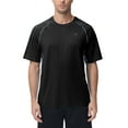 thumbnail image 3 of Weilanxin Swim Shirts Short Sleeve for Men Quick Dry Running UPF50+ Sun Protection Rash Guard Top Black S, 3 of 9