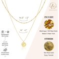 thumbnail image 3 of 14K Gold Plated Layered Necklaces for Women Trendy, Stackable Dainty Gold Plated Chain Necklace Layering Beach Cute Fashion Pendant Choker Necklaces Jewelry Set Gifts for Women, 3 of 16