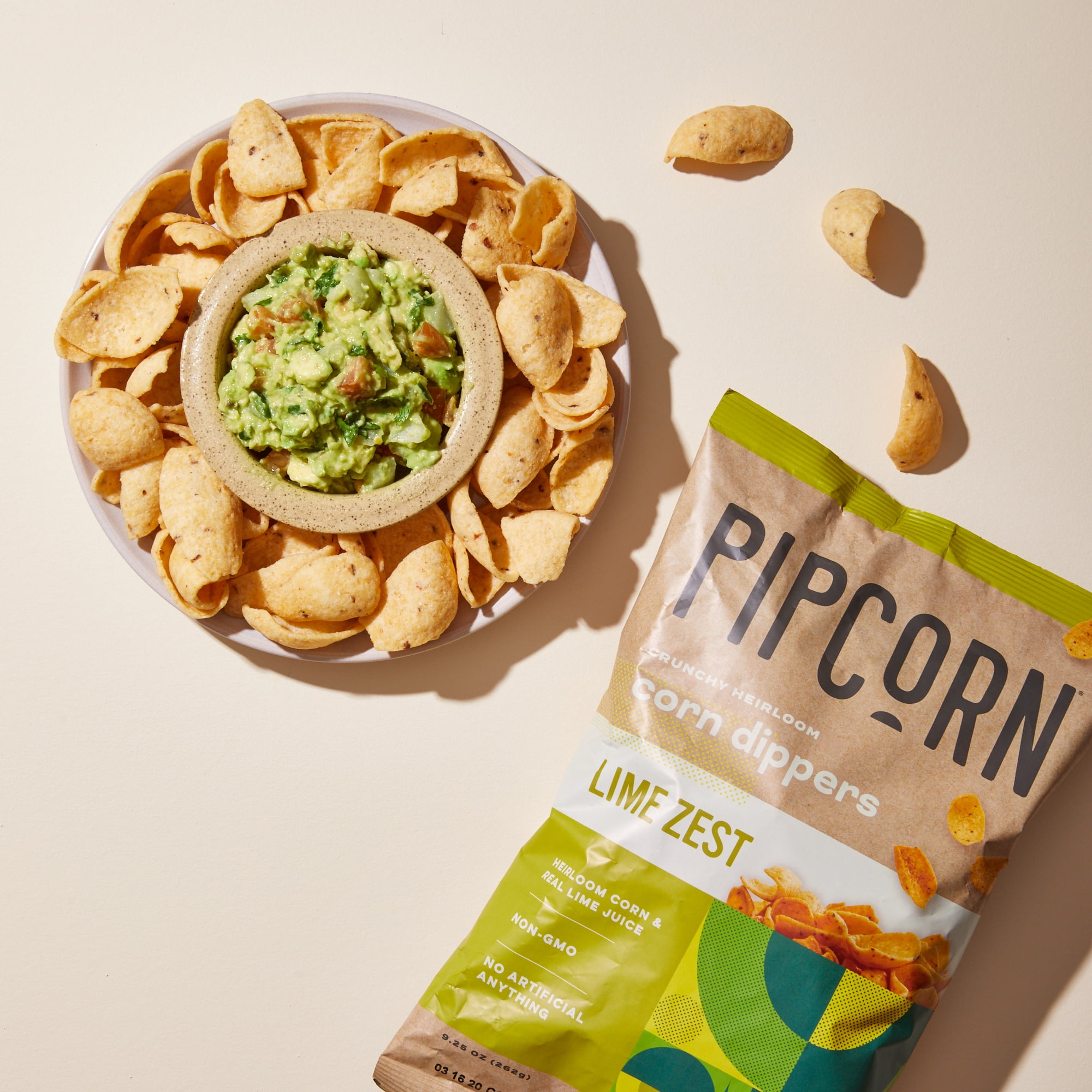 Pipcorn Lime Zest Non-GMO Corn Dippers, 9.25 Oz.