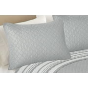 Better Homes & Gardens Solid Front Reverse Stripe Quilt, Gray, King Sham