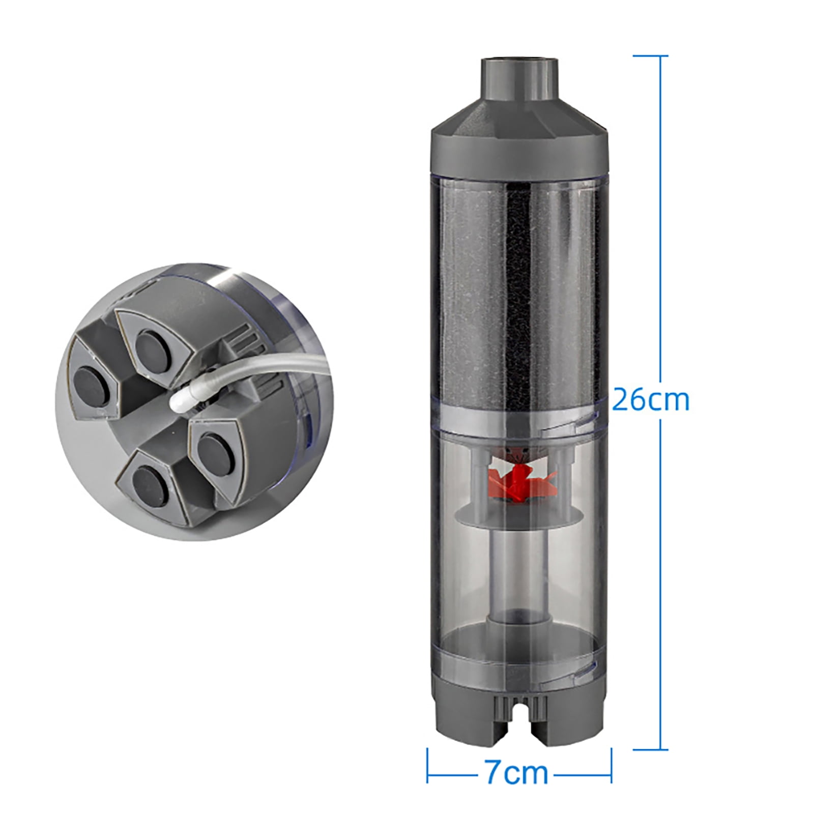 EastVita Aquarium Sponge Filter, Submersible Fish Tank Stool Suction Collector, Aquarium Internal Air Driven Fish Poop Cleaner Filter, Fully Automatic Fish Tank Toilet