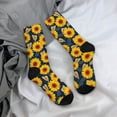 thumbnail image 5 of Pofeuu Sunflowers Print Crew Socks, Adult Running Hiking Socks for Youth and Adult, 5 of 6