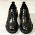 thumbnail image 5 of Women Round Toe Lace‑Up Chunky Heel Shoes, Leather Platform Block Heel Dress Shoes, 5 of 6