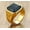GoldBlack Stone, variant on Glossy Black Gem Ring Simple Style