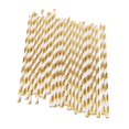 thumbnail image 1 of 25 pajitas doradas brillantes con estampado para bodas, despedidas de soltera y baby shower., 1 of 9