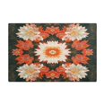 thumbnail image 6 of Qxltty Vintage Orange and White Floral Leather Drying Mat for Kitchen Countertops Coffee Mats Hide Stain Quickly Absorbs Water Tableware Decor, 6 of 6