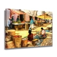 thumbnail image 2 of Póster de lienzo con pintura al óleo de mercado de agricultores, decoración de dormitorio, paisaje deportivo, decoración de oficina, regalo, estilo marco, 12 x 18 pulgadas (30 x 45 cm), 2 of 8