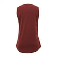 thumbnail image 6 of Baqcunre Women's Pleated Square Neck Sleeveless Solid Color Dovetail Tank Top Womens Shirts T Shirts for Women Sexy Tops for Women Tank Tops for Women 2023 Wine Xxl, 6 of 6