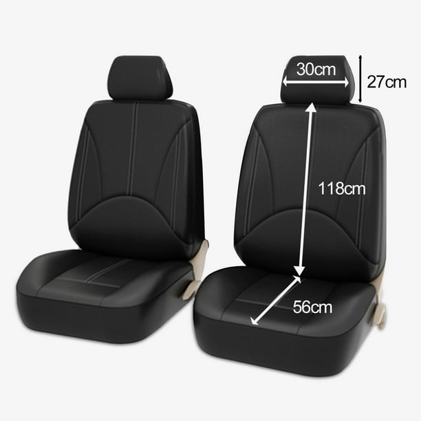 2 Seat Four Seasons Universal PU Leather Car Seat Cover Color