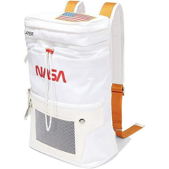 Astronaut Backpack, White, with Nasa Patches