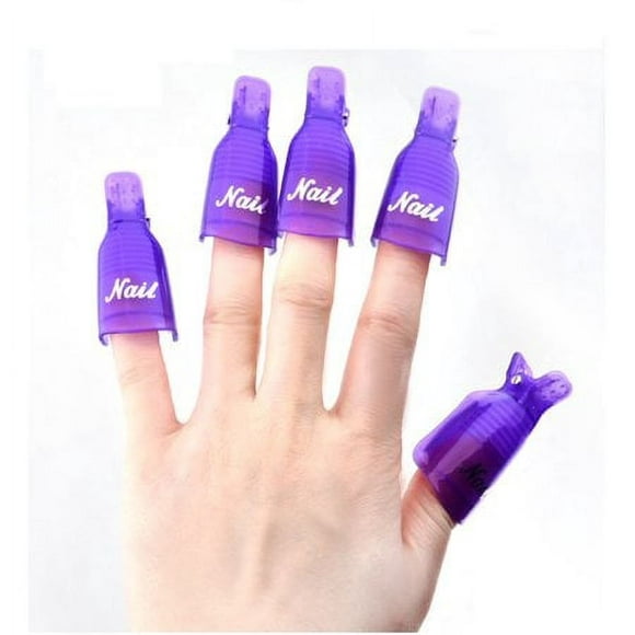 RAGUPEL 10pcs/set Nail UV Gel Polish Remover Clip Soak Off Cap Nail Art Cleaner Wrap Manicure Tools, Nail Art Remover Clip, Nail Art Cleaner