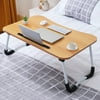 MIARHB Large Bed Tray Foldable Portable Multifunction Laptop Desk Lazy Laptop Table Khaki