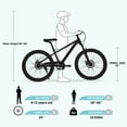 thumbnail image 5 of 24in Mountain Bike for Kids 9-12, SHINPT Students Bicycle with Adjustable Saddle and Handlebar, 24" Balance Bike with Multiple Colors for Best Gift, Suspension Mountain Bike for All Terrain, 5 of 6