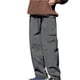 thumbnail image 2 of Pantalones de trabajo rectos de tubo para hombre, holgados, con cremallera y bolsillo, estilo retro, informales, largos, 2 of 9