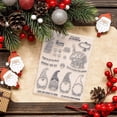 thumbnail image 4 of 3 juegos de sellos y troqueles navideños con bonito Papá Noel con sombrero navideño para hacer tarjetas y álbumes de recortes, 4 of 7