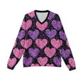 thumbnail image 5 of LWavelet Men's Valentine's Theme Graphic Sweater - Playful Pattern, Perfect for Valentine's Day Parties & Casual Leisure Purple 2XL, 5 of 5