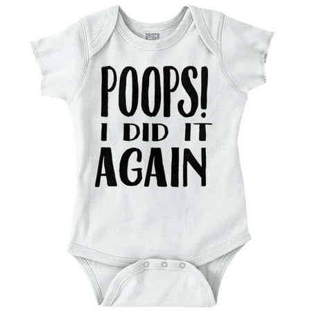 

Poops I Did it Again Potty Training Newborn Baby Boy Girl Romper Brisco Brands