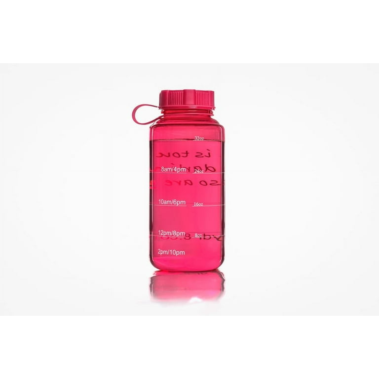 (Pink) HYDR-8 Sports Water Bottle 1000ml Tritan BPA Free Plastic 32oz